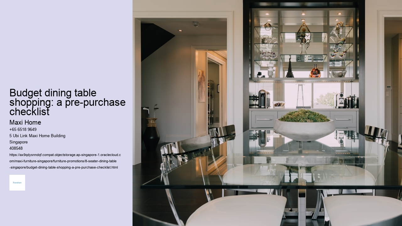 Budget dining table shopping: a pre-purchase checklist