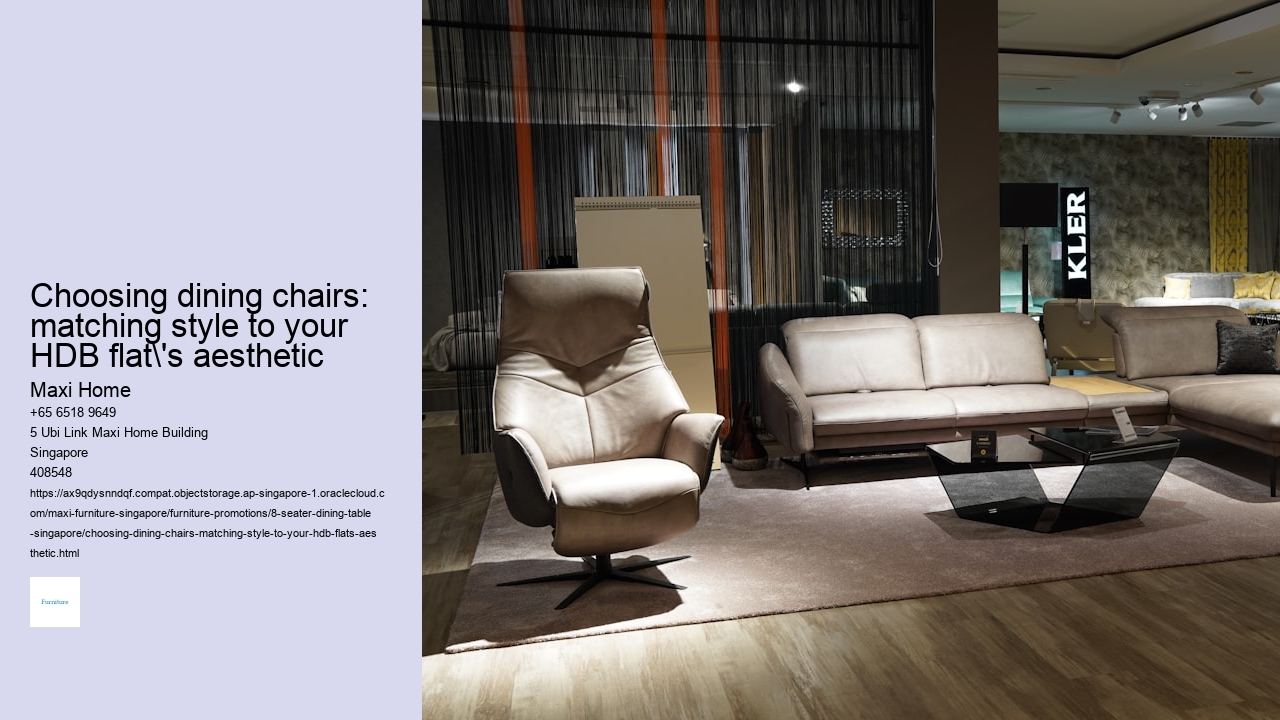 Choosing dining chairs: matching style to your HDB flat's aesthetic