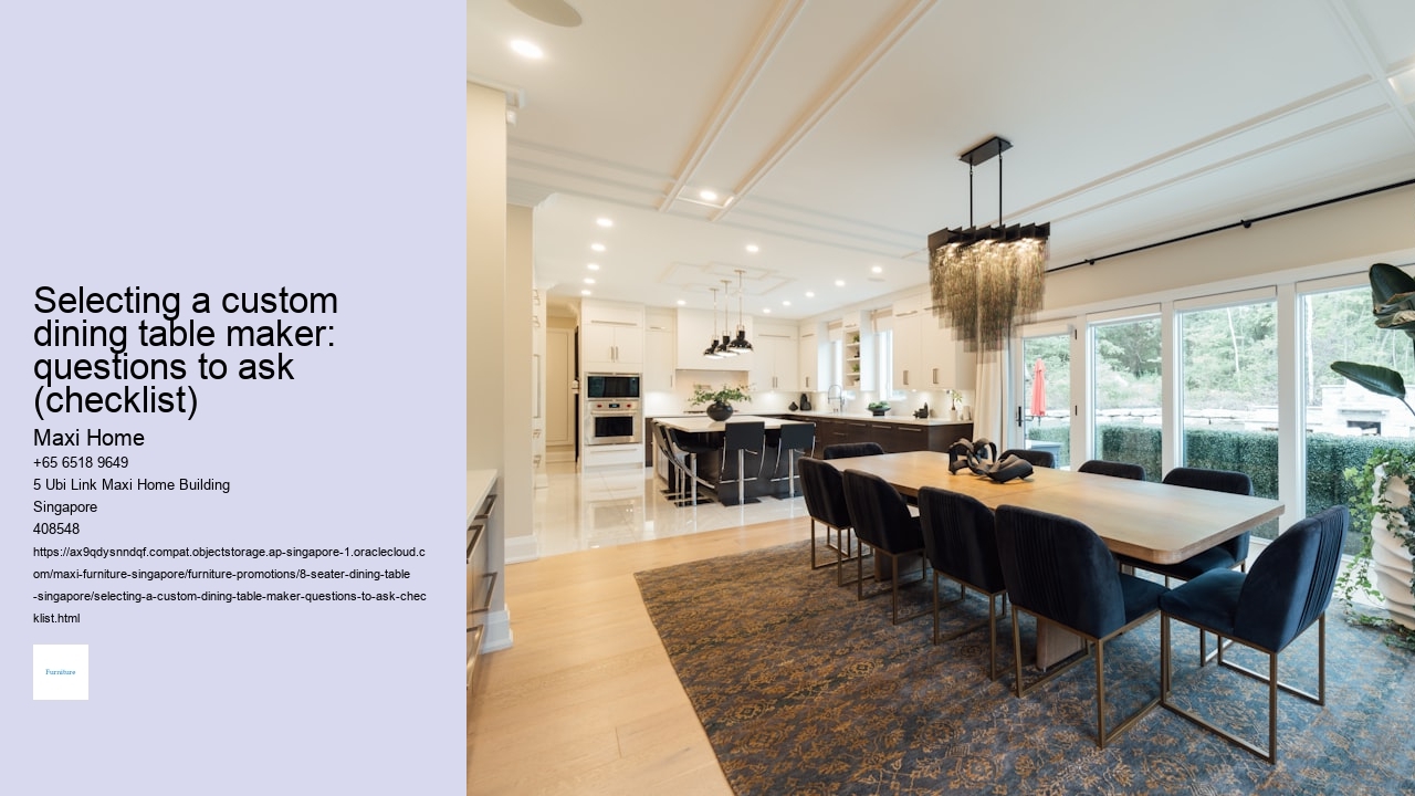 Selecting a custom dining table maker: questions to ask (checklist)