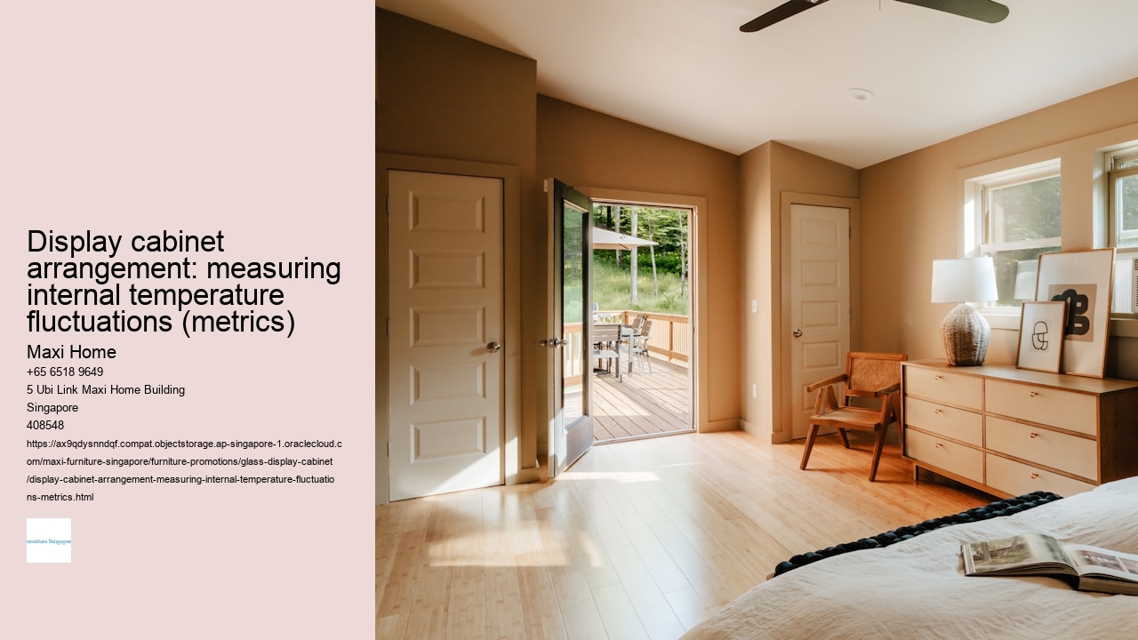 Display cabinet arrangement: measuring internal temperature fluctuations (metrics)