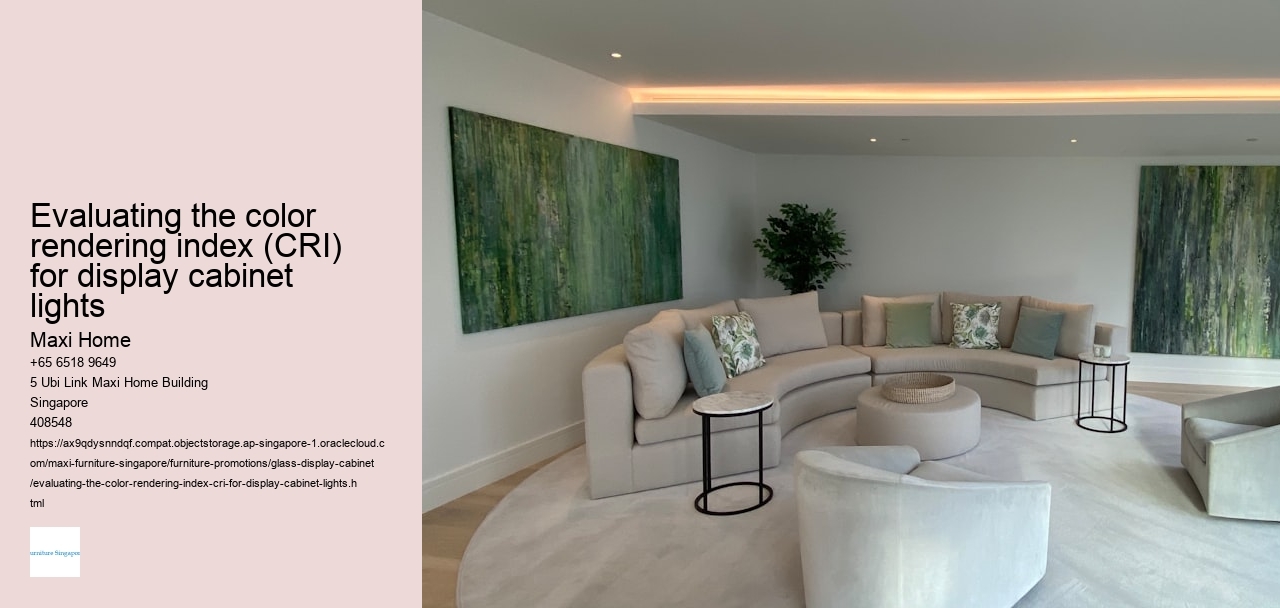 Evaluating the color rendering index (CRI) for display cabinet lights