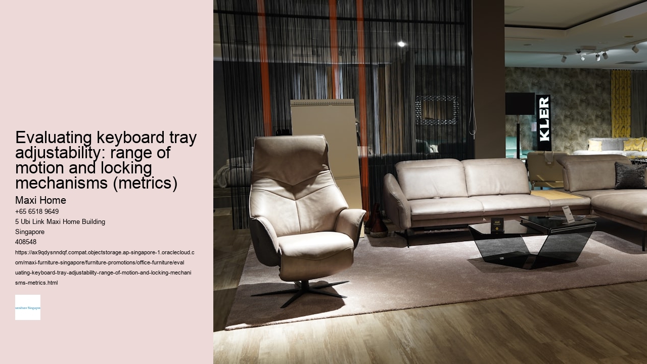 Evaluating keyboard tray adjustability: range of motion and locking mechanisms (metrics)