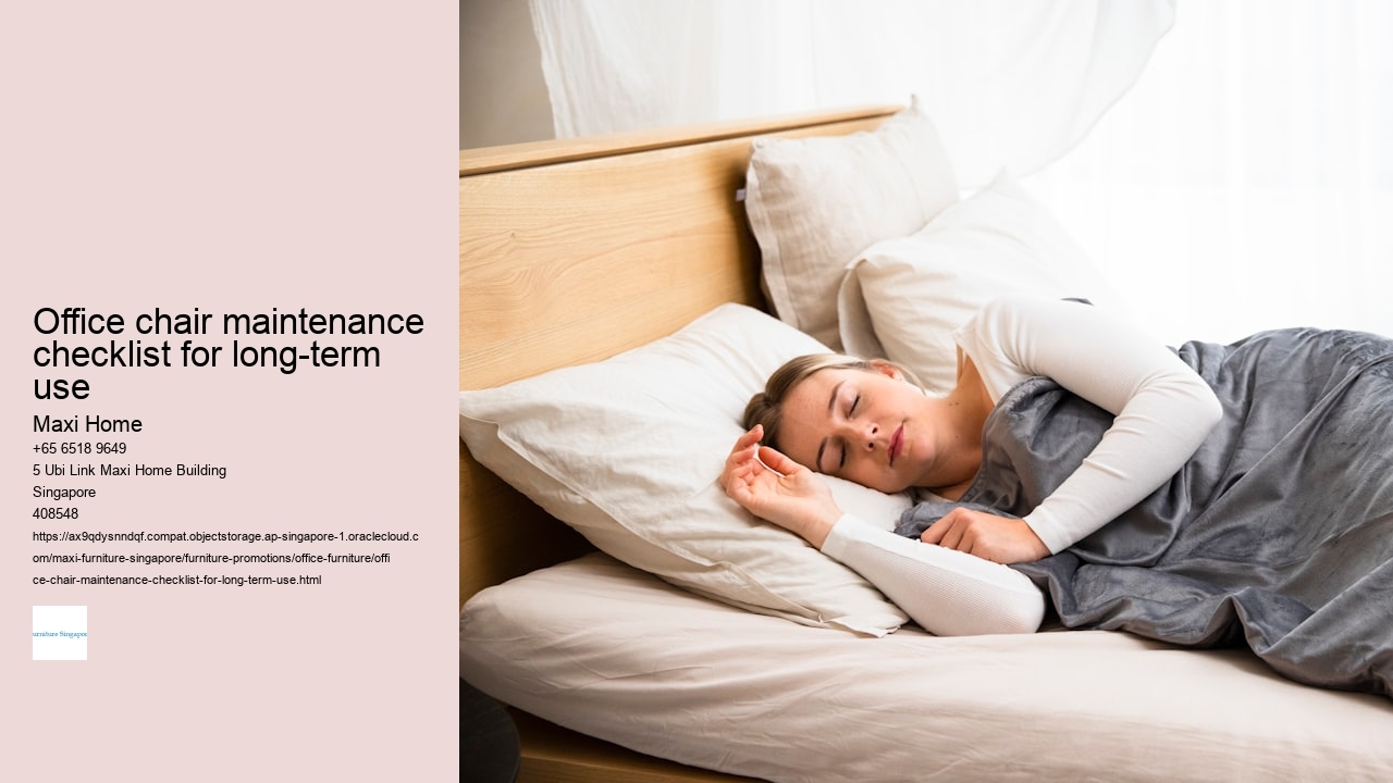 Office chair maintenance checklist for long-term use