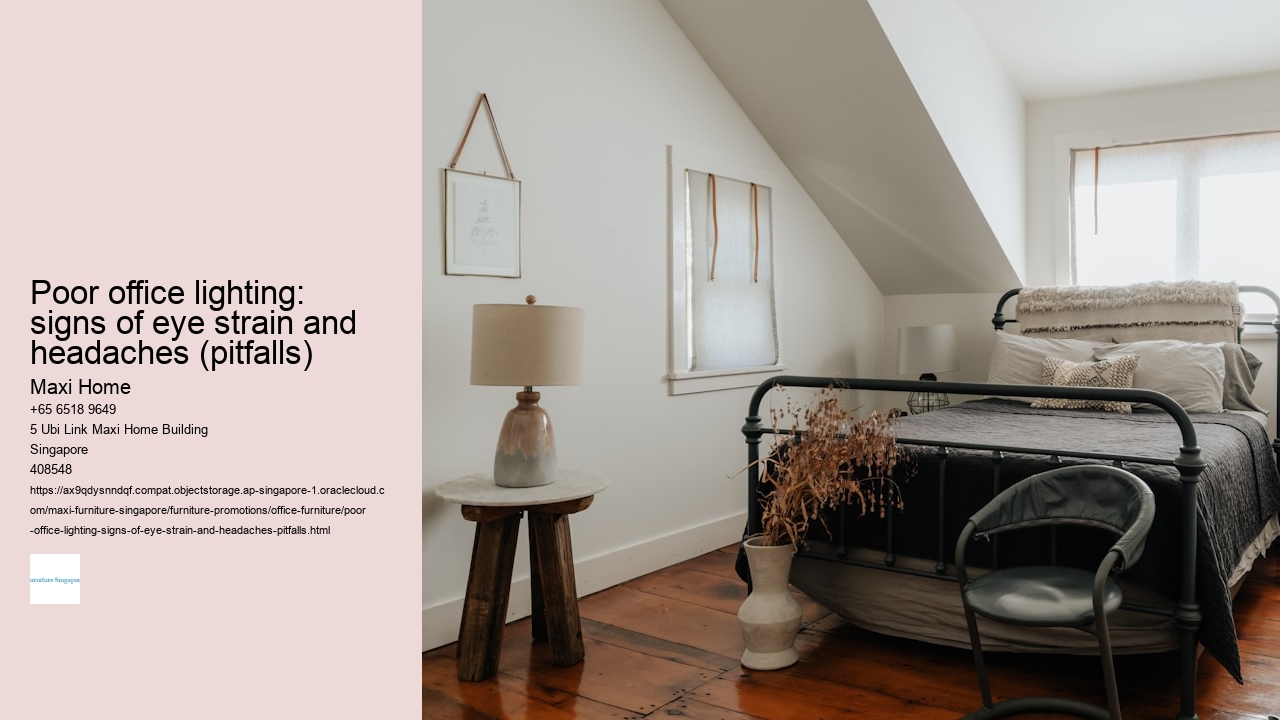 Poor office lighting: signs of eye strain and headaches (pitfalls)