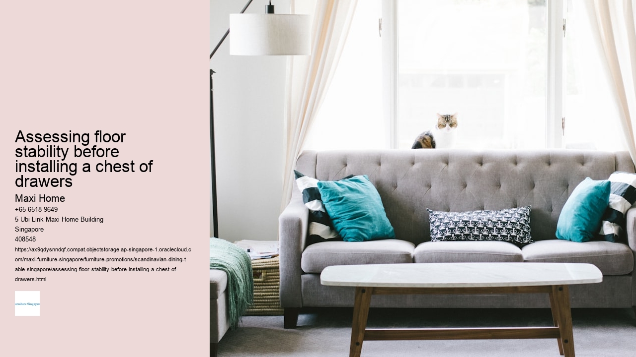 Assessing floor stability before installing a chest of drawers