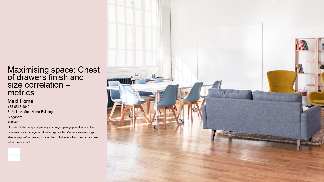 Maximising space: Chest of drawers finish and size correlation – metrics