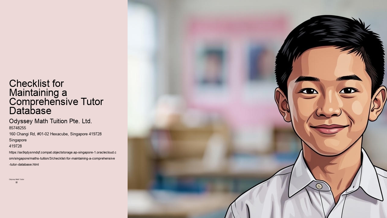 Checklist for Maintaining a Comprehensive Tutor Database